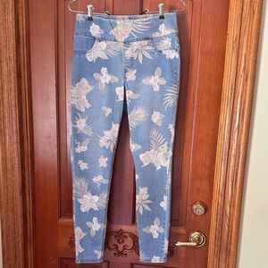 HUE Blue Floral Women's Jeggings